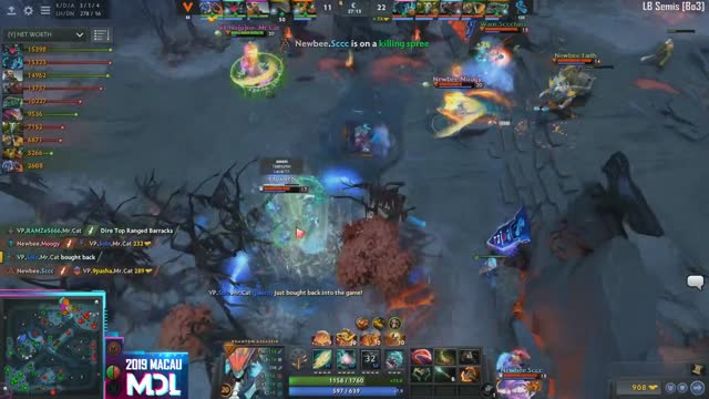 Newbee.uuu9/Moogy gets a double kill!