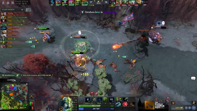 Newbee.Sccc gets a double kill!