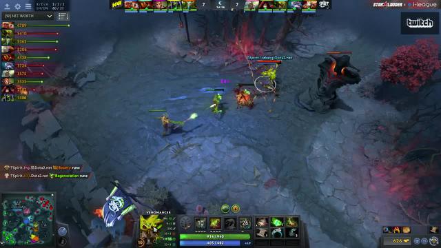 Na`Vi.Dendi kills TSpirit.DkPhobos!