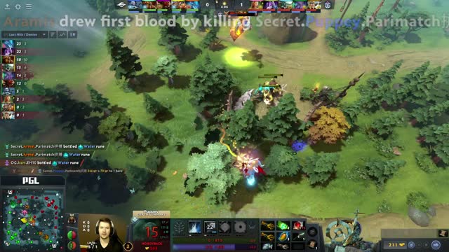 Aramis takes First Blood on Secret.Puppey!