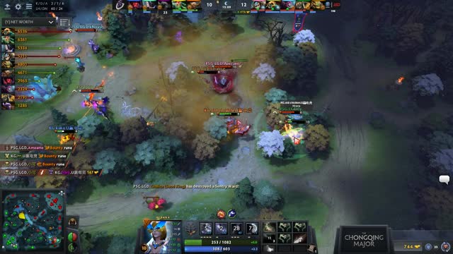 LGD.Maybe gets a triple kill!