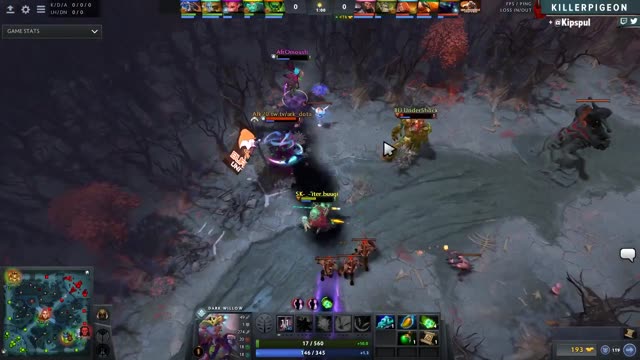 tw.tv/ark_dota takes First Blood on AfrOmoush!