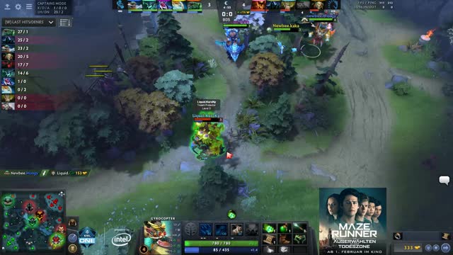 Newbee.uuu9/Moogy gets a double kill!