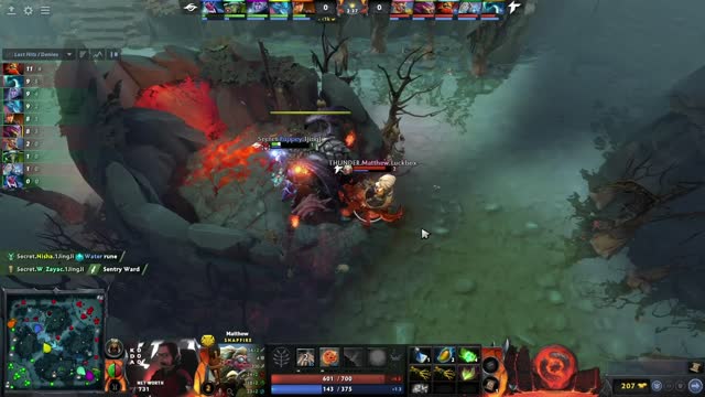 ThunderP.Matthew takes First Blood on Secret.Puppey!