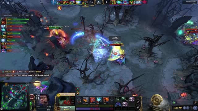 T1.Karl kills PSG.LGD.y`!