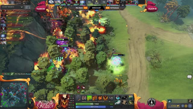 EG.Arteezy gets a double kill!