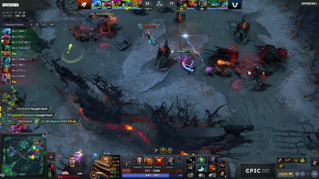 VP teamwipes MG!