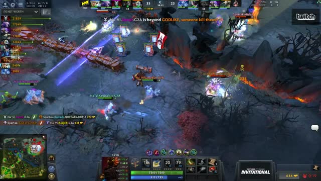 Na`Vi.Dendi gets a triple kill!