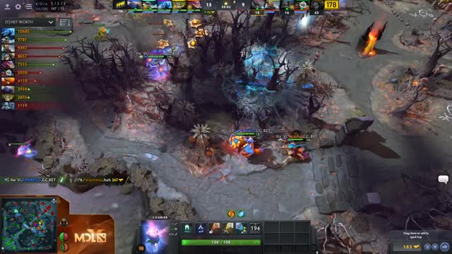 Na`Vi.Magical's double kill leads to a team wipe!