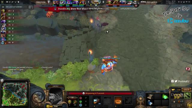 Team Freedom Dota 2 gets First Blood!