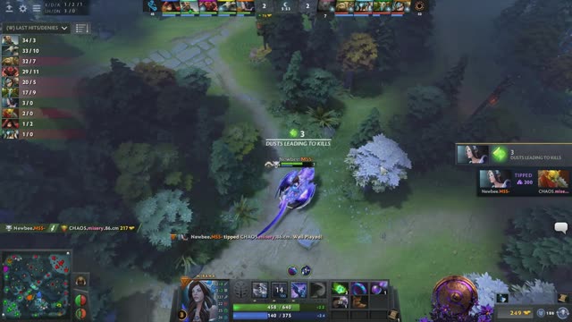 Newbee.MSS gets a double kill!
