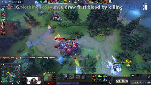 PSG.LGD.NothingToSay takes First Blood on FLCN.Sneyking!