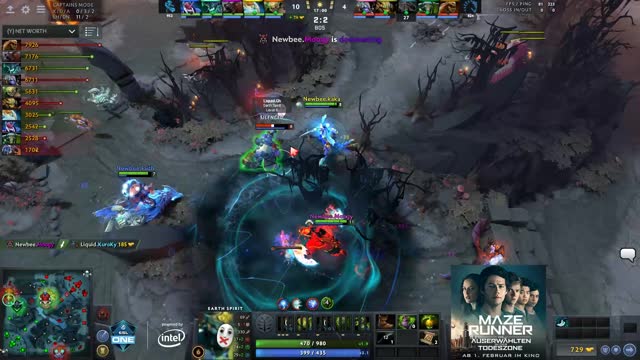 Newbee.uuu9/Moogy gets a double kill!