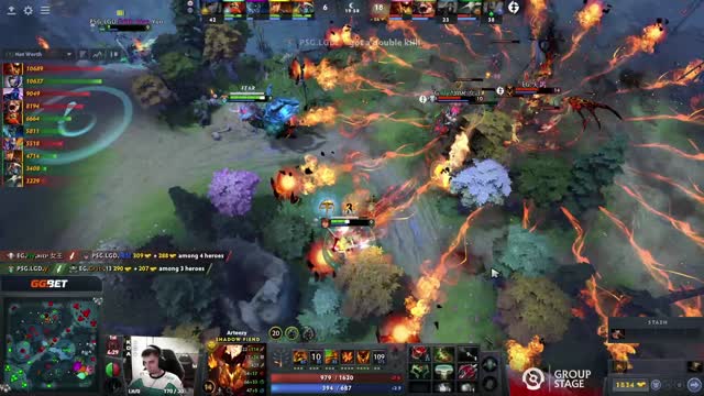 Arteezy gets a triple kill!