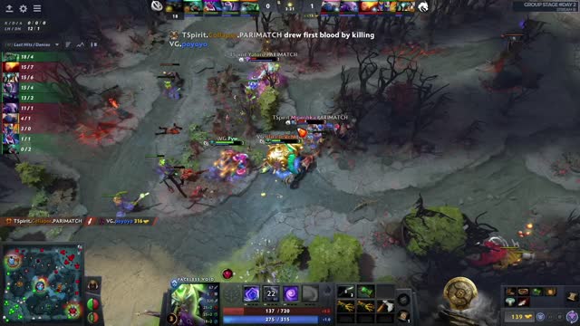 TSpirit.Collapse takes First Blood on VG.poyoyo!