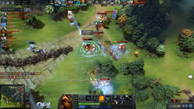 LGD.Maybe gets a double kill!